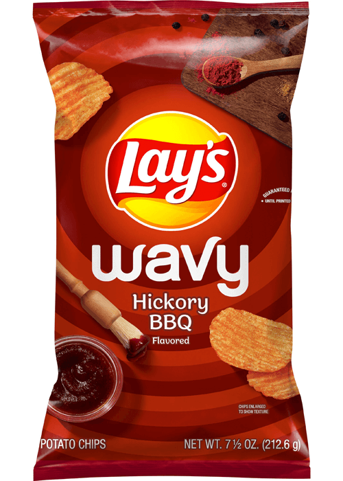 Lay's Wavy Potato Chips - Hickory BBQ Flavored