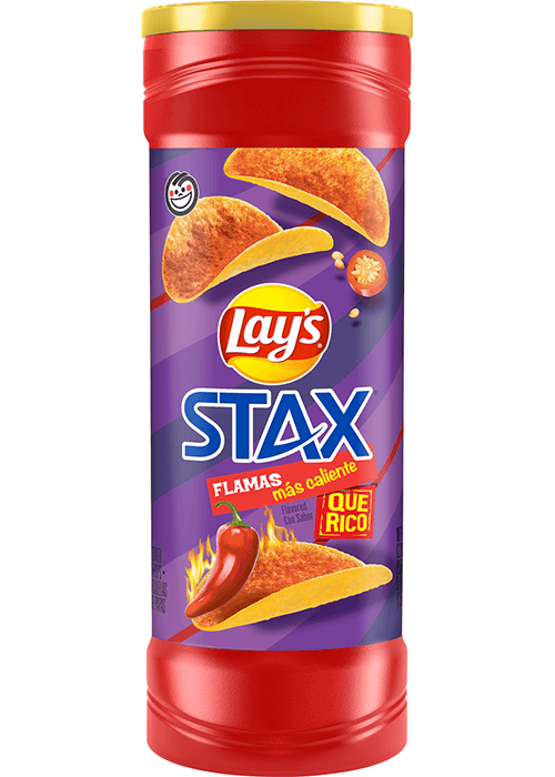 Lay's Stax Potato Crisps - Flamas Flavored