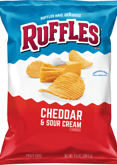 Ruffles Potato Chips - Cheddar & Sour Cream Flavored