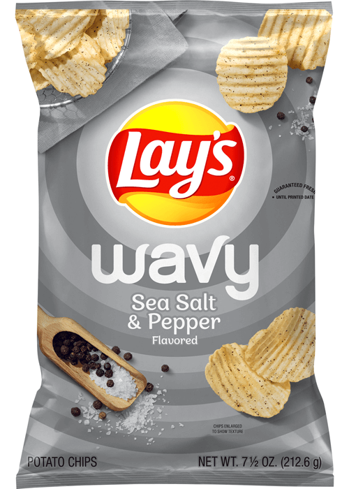 Lay's Wavy Potato Chips - Sea Salt & Pepper Flavored
