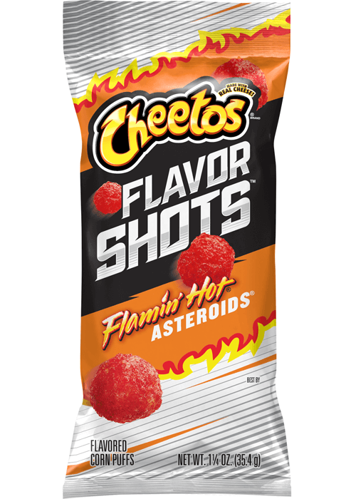 Cheetos Flavor Shots - Flavored Corn Puffs - Flamin' Hot Asteroids