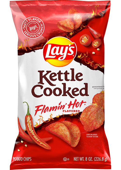 Lay's Kettle Cooked Potato Chips - Flamin' Hot Flavored