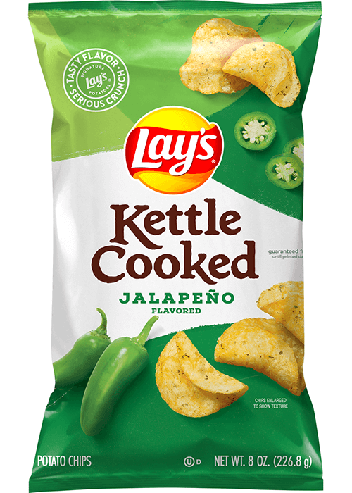 Lay's Kettle Cooked Potato Chips - Jalapeño Flavored