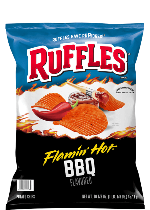 Ruffles Potato Chips - Flamin' Hot BBQ Flavored