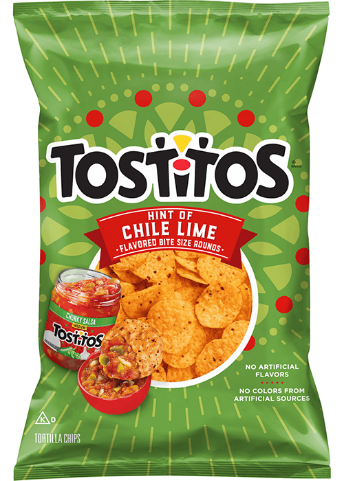Tostitos Tortilla Chips - Hint of Chile Lime Flavored Rounds