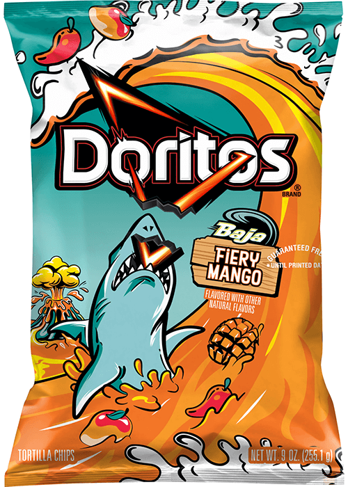 Doritos Tortilla Chips - Baja Fiery Mango Flavored