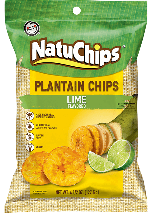 NatuChips Plantains Chips - Lime Flavored