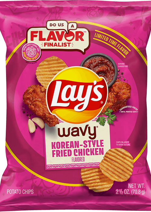 Lay's Wavy Potato Chips - Korean-Style Fried Chicken Flavored