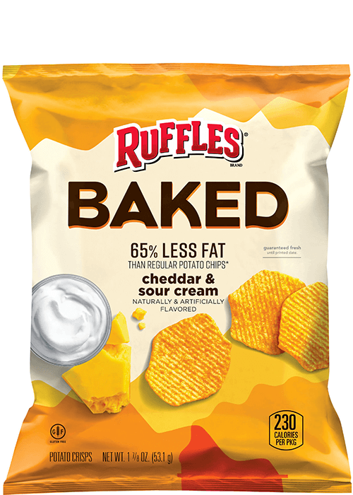 Ruffles Baked Potato Crisps - Cheddar & Sour Cream Flavored