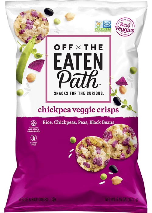 Off The Eaten Path Chickpea Veggie Crisps - Rice, Chickpeas, Peas, Black Beans & Purple Sweet Potato