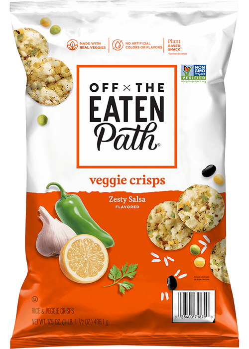 Off The Eaten Path Veggie Crisps - Zesty Salsa Flavored