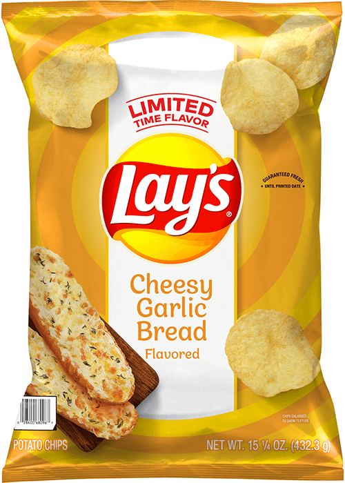 Lay's Potato Chips - Cheesy Garlic Bread Flavored