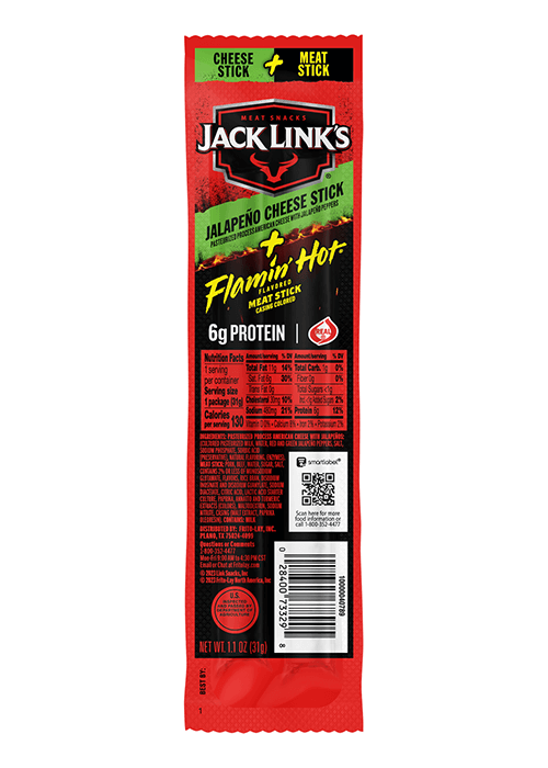 Jack Link's Jalapeño Cheese Stick & Flavored Meat Stick - Flamin' Hot
